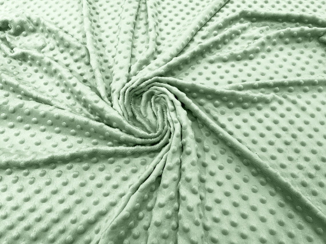 60" Minky Fur 3.mm Pile Fabric - Soft Blanket Minky Dot Fabric by the Yard (Pick Color)