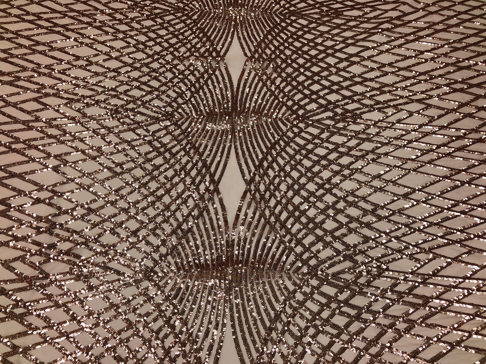 4 Way Stretch Sequins Geometric Fabric Champagne Lace Fabric Dress Prom-Fabric Lace-Gown By Yard