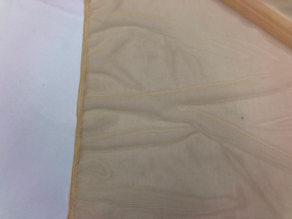 Power Mesh Fabric By The Yard - Champagne  - Nylon Lycra Spandex 4 Way Stretch Apparel Fabric  58"/60"