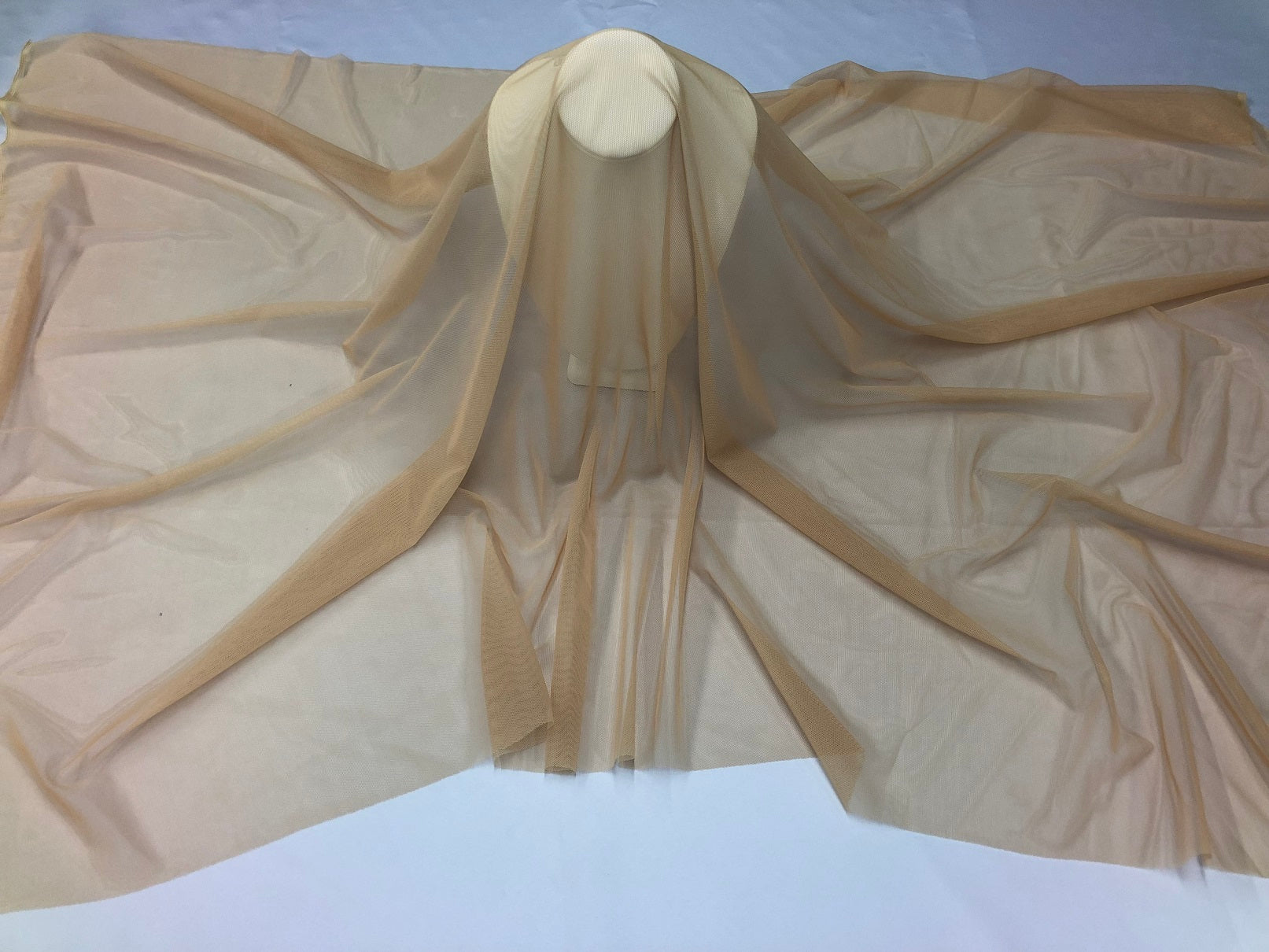 Power Mesh Fabric By The Yard - Champagne  - Nylon Lycra Spandex 4 Way Stretch Apparel Fabric  58"/60"