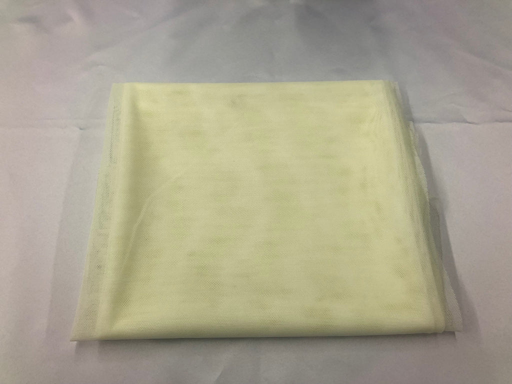 Power Mesh Fabric By The Yard - Ivory - Nylon Lycra Spandex 4 Way Stretch Apparel Fabric  58"/60"