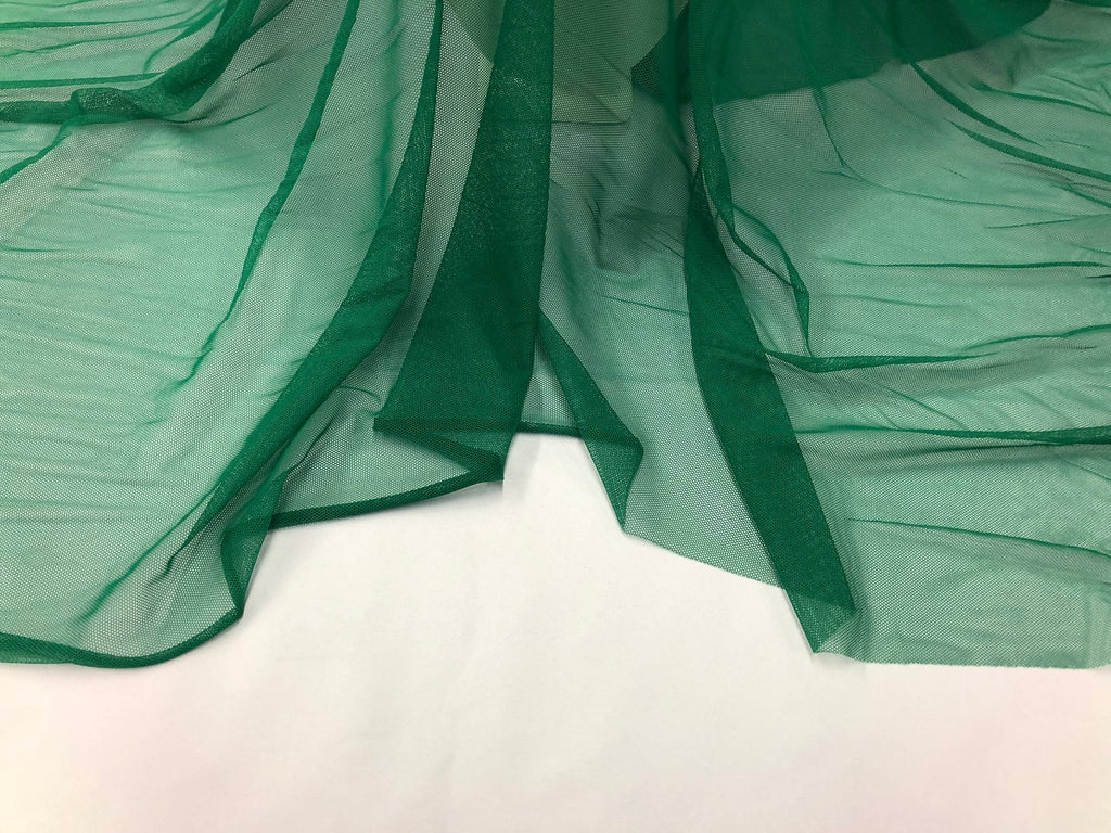 Power Mesh Fabric By The Yard - Green - Nylon Lycra Spandex 4 Way Stretch Apparel Fabric  58"/60"