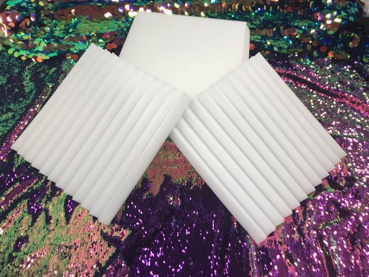 Wedge Foam Acoustic - White Studios Sound Absorption Wall 1"X 12"X 12" (12 Pack) Foam Wedge Kit