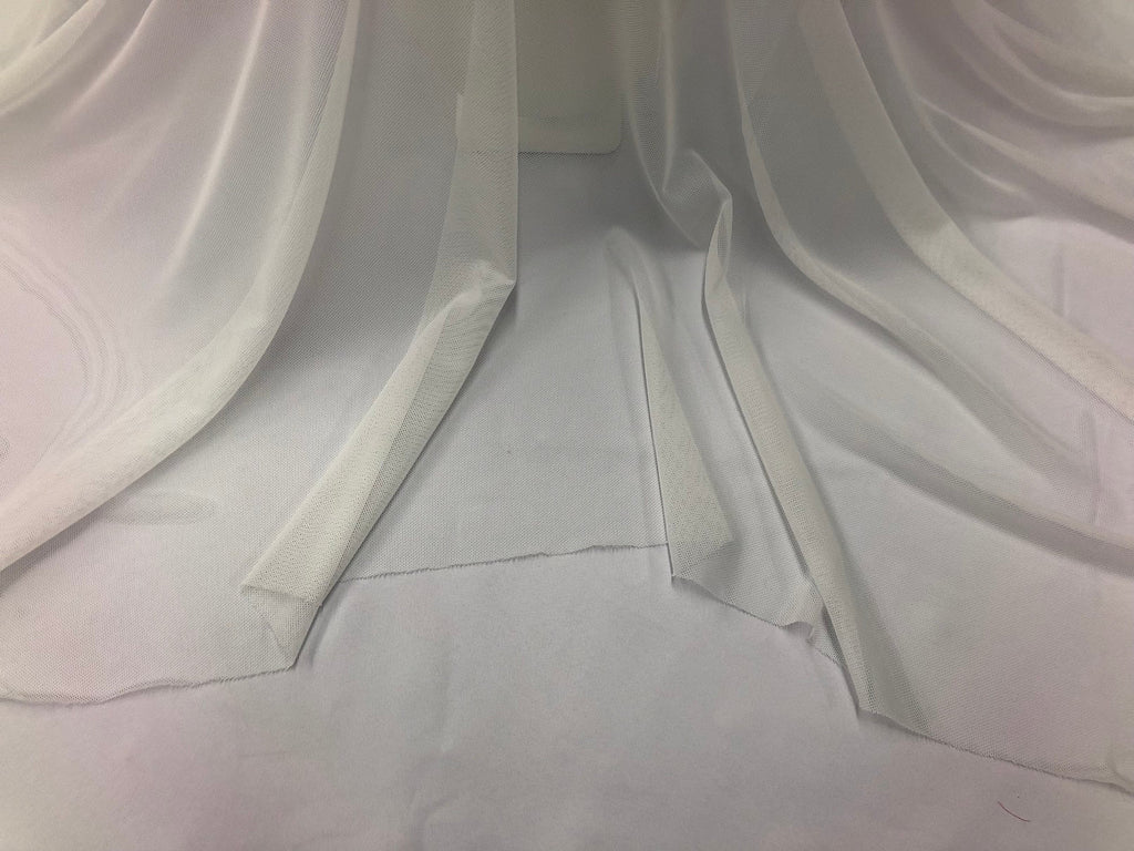 Power Mesh Fabric By The Yard - Off-White - Nylon Lycra Spandex 4 Way Stretch Apparel Fabric  58"/60"
