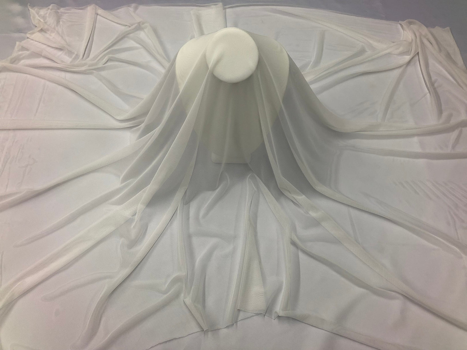 Power Mesh Fabric By The Yard - Off-White - Nylon Lycra Spandex 4 Way Stretch Apparel Fabric  58"/60"