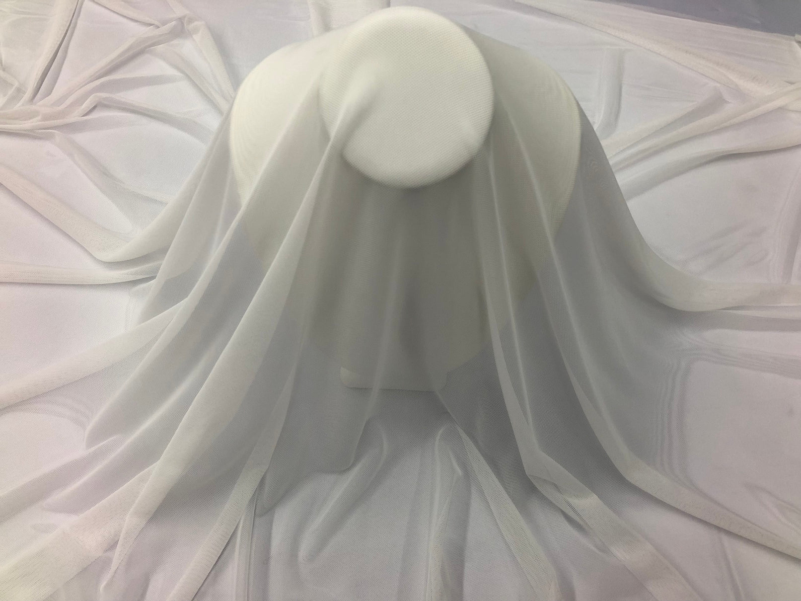 Power Mesh Fabric By The Yard - Off-White - Nylon Lycra Spandex 4 Way Stretch Apparel Fabric  58"/60"