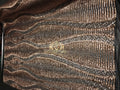 4 Way Stretch - Black And Gold - Horizontal Line Design Sequins On Stretch Mesh By The Yard