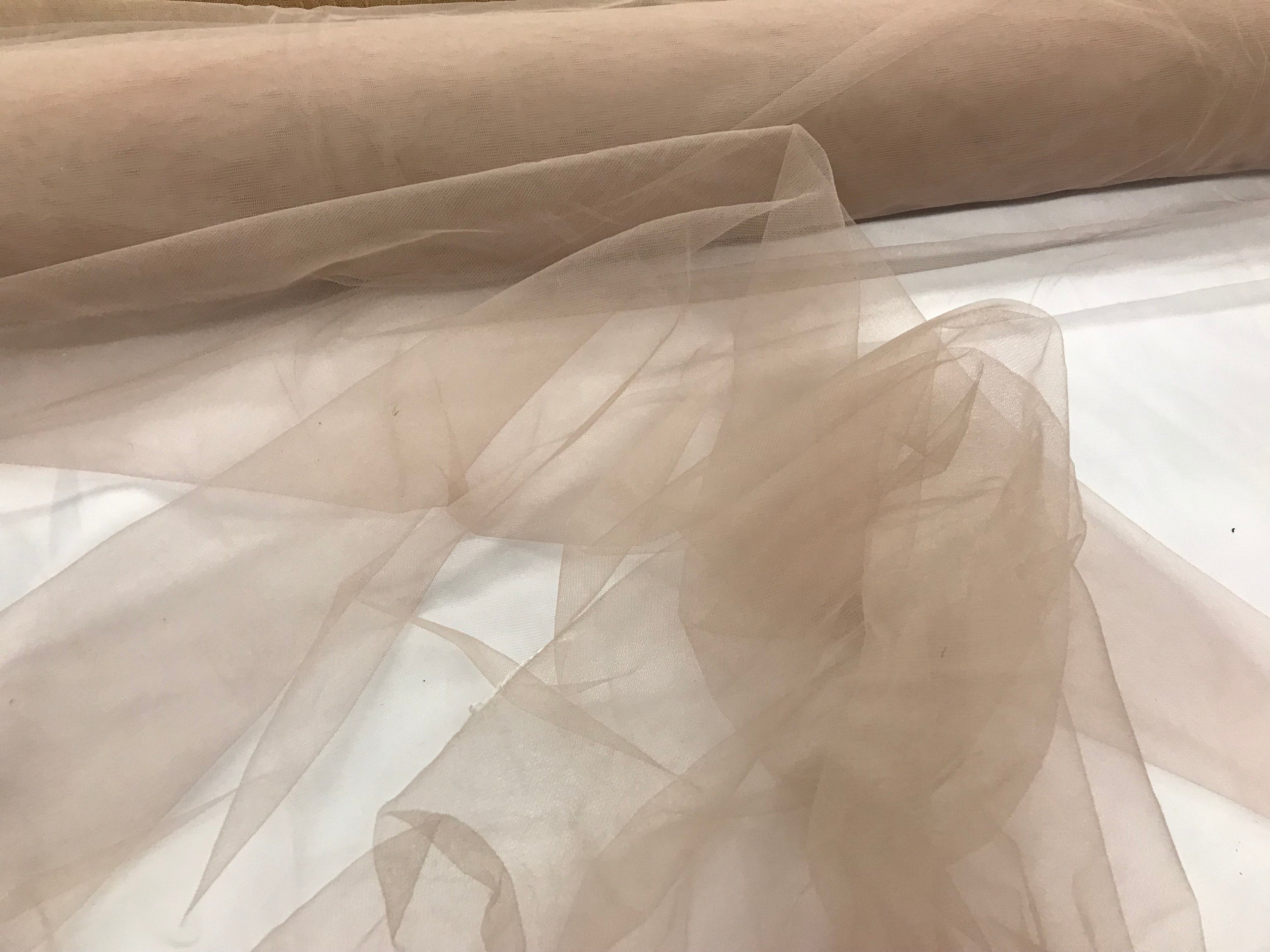 Power Mesh Fabric By The Yard - Blush - Nylon Lycra Spandex 2 Way Stretch Apparel Fabric  58"/60"