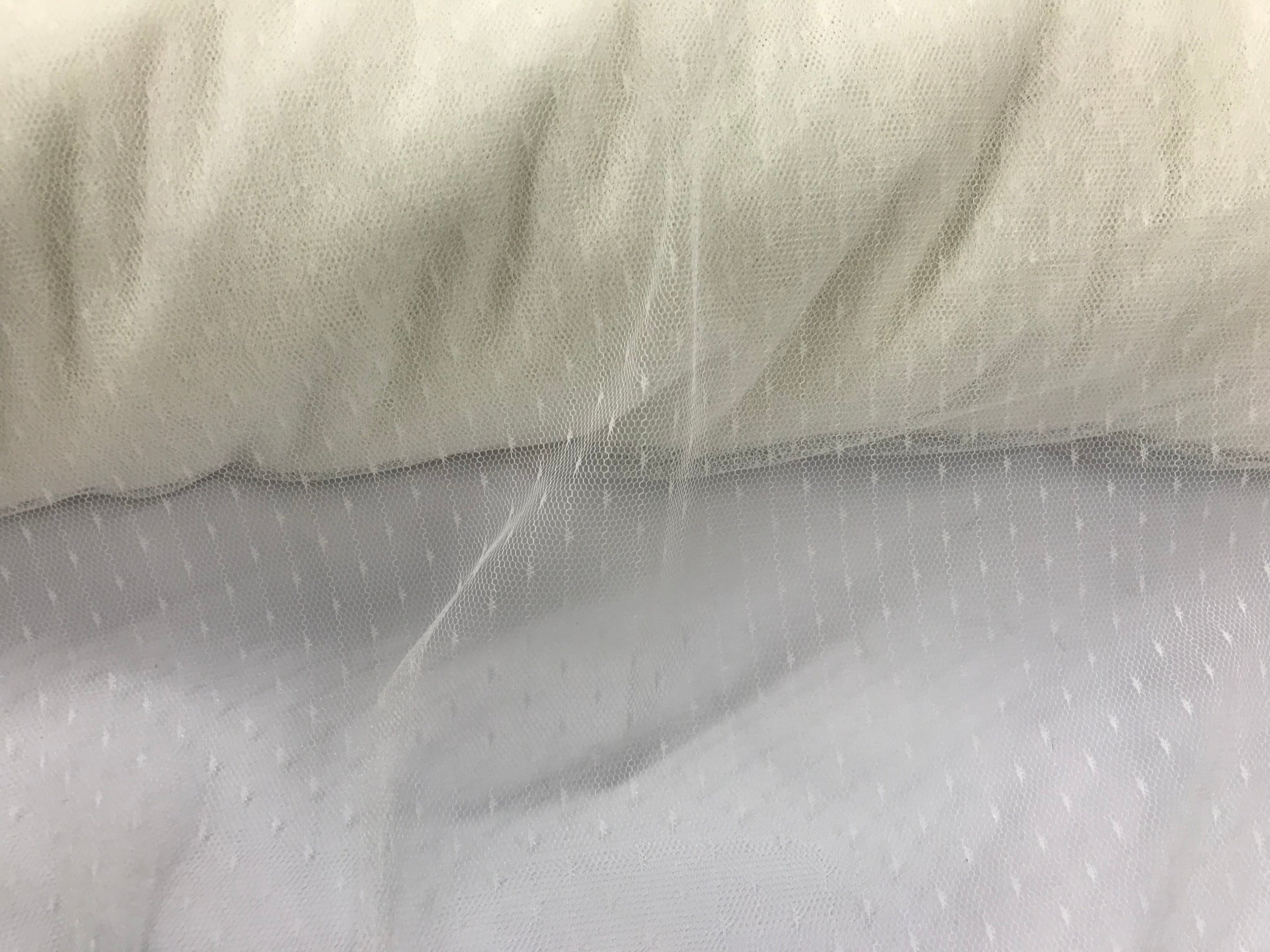 English Netting - Ivory - Mesh Net Fabric For Bridal Veil & Wedding Decor - By The Yard 58"/60"
