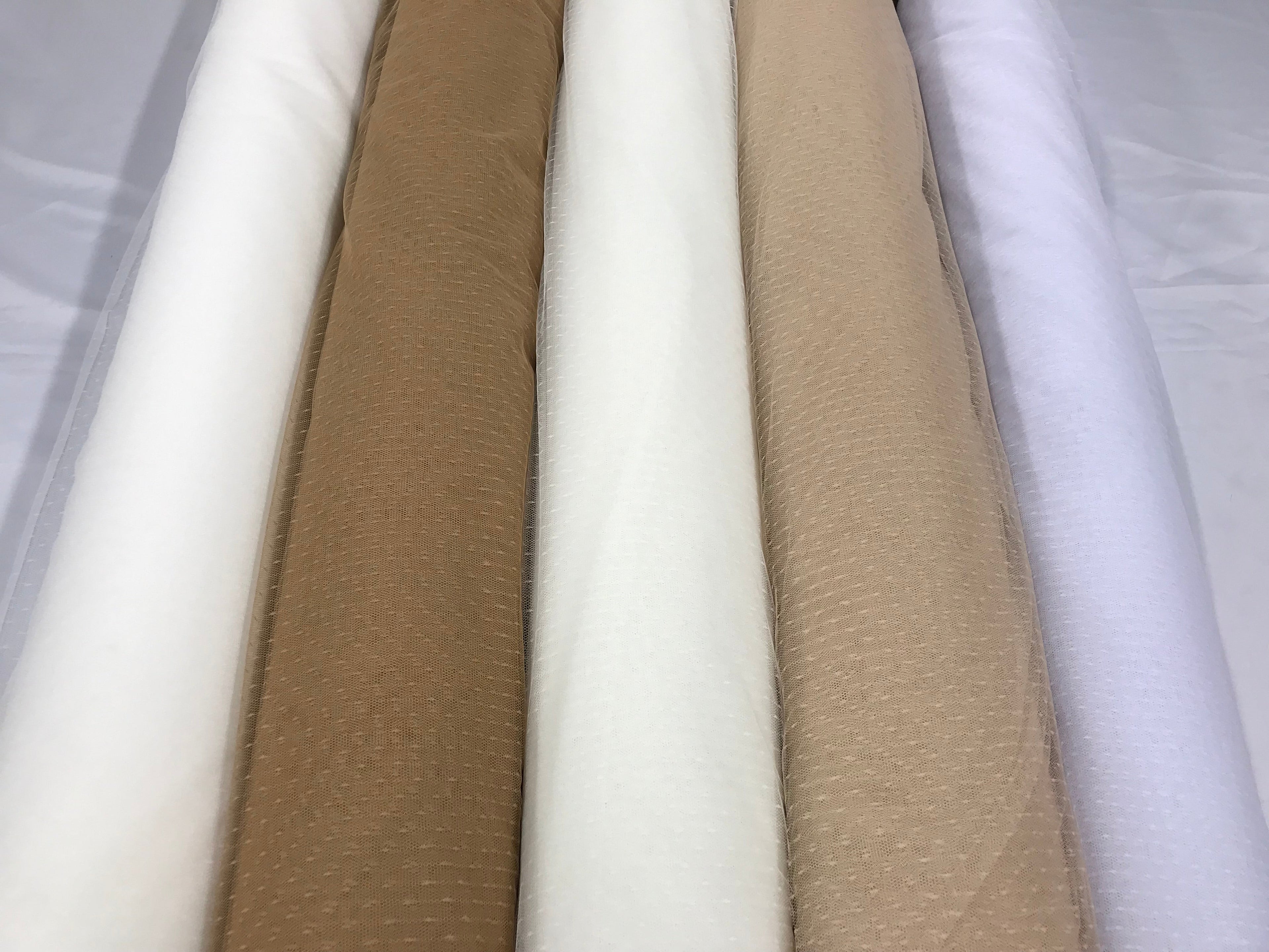 English Netting - Ivory - Mesh Net Fabric For Bridal Veil & Wedding Decor - By The Yard 58"/60"