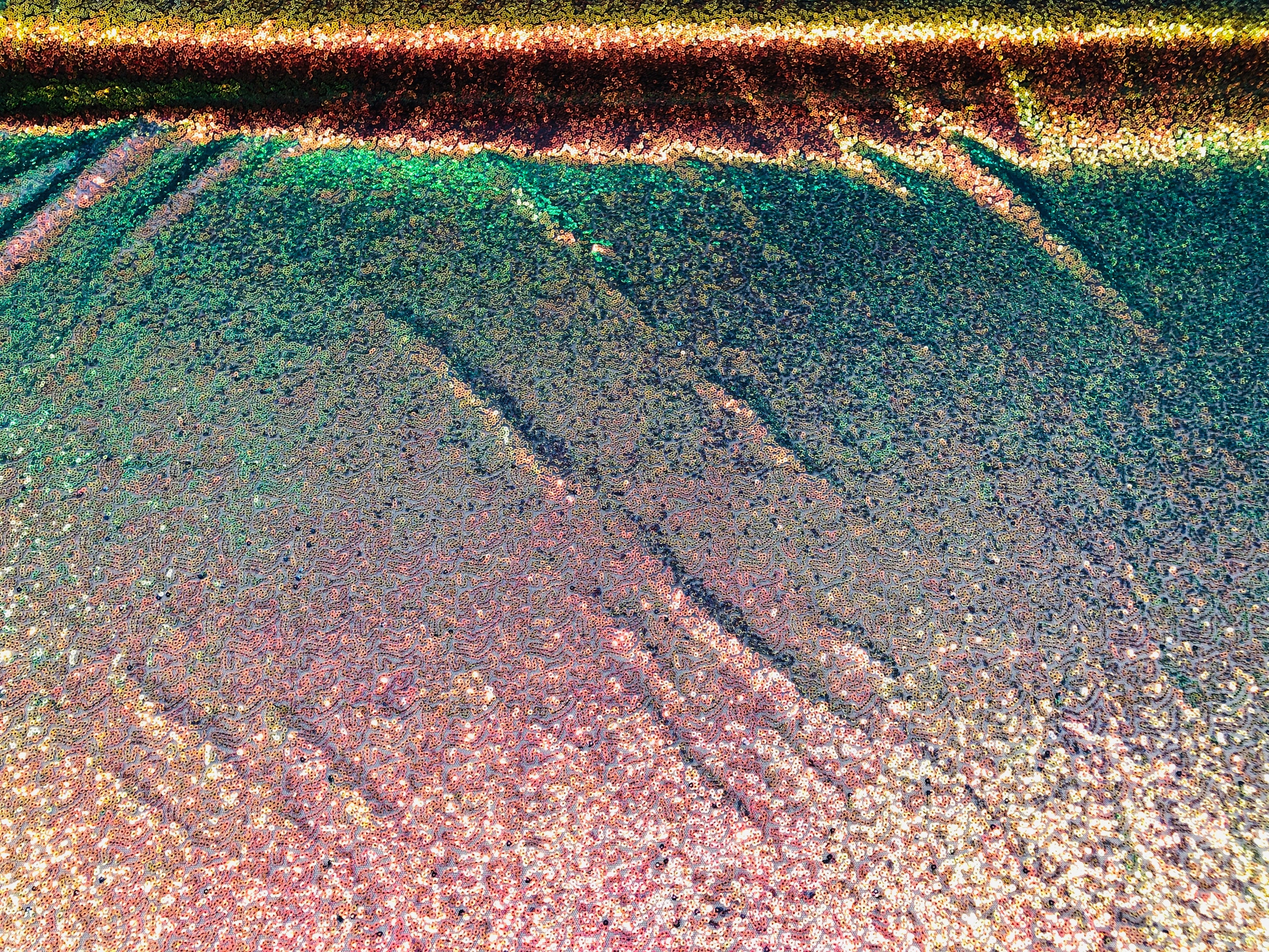 Mini Glitz Sequins - Iridescent Rainbow -  Stretch Shiny Sequins Mesh Fabric Sold By The Yard