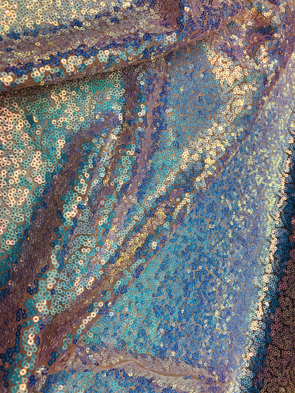 Mini Glitz Sequins - Unicorn -  Stretch Shiny Sequins Mesh Fabric Sold By The Yard