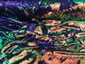 Two Tone Reversible - Rainbow - 2 Way Stretch Iridescent Shiny Sequins Fabric By The Yard