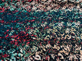 Reversible Velvet Sequins - Orange / Red - 2 Way Stretch Pattern Sequins on Black Velvet