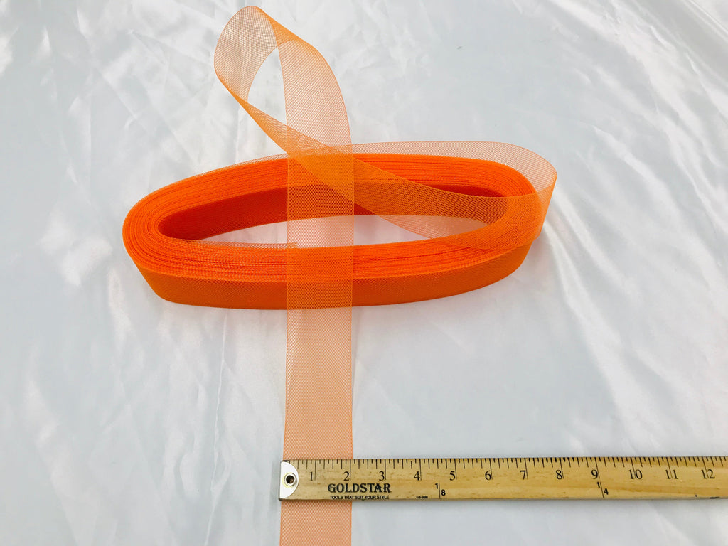 10 Yards 2 Inches - ORANGE - Crinoline Horsehair Braid Trim-Wedding-Prom-Decorations