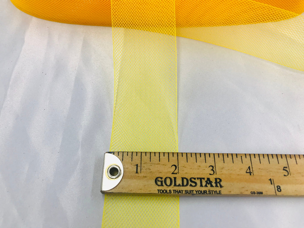 50 Yards 2 Inches - YELLOW - Crinoline Horsehair Braid Trim-Wedding-Prom-Decorations