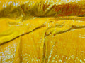Two Tone Reversible - Yellow - 2 Way Stretch Iridescent Sequins Fabric By The Yard
