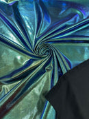 Mystique Foil Fabric - Iridescent Green - 58/60" 4 Way Stretch Iridescent Foggy Foil Fabric Nylon/Spandex By Yard