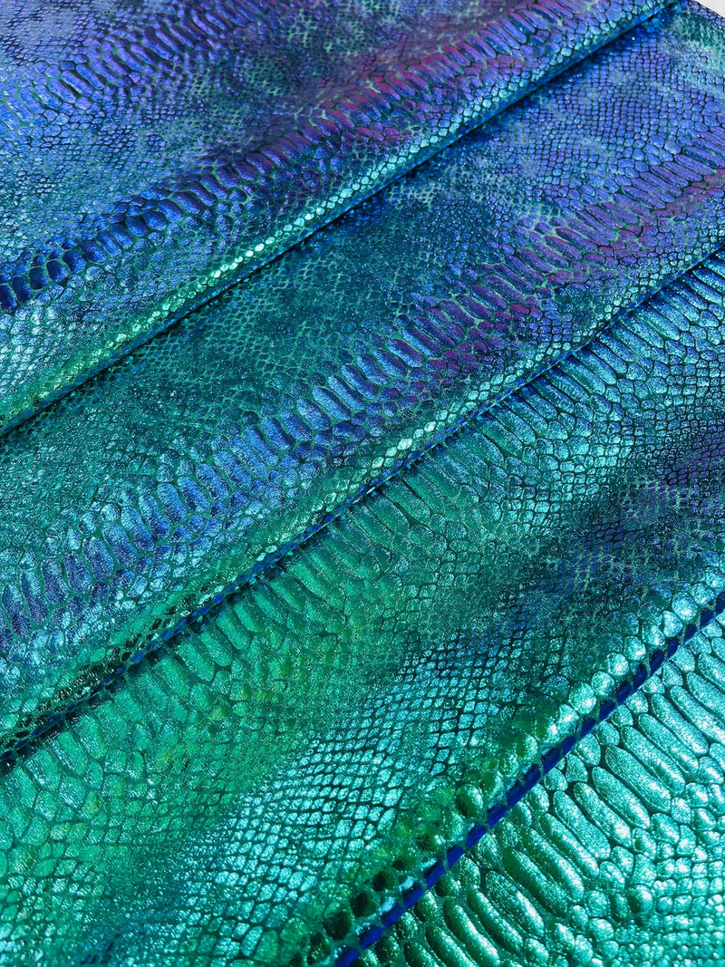 Anaconda Stretch Velvet - 58/60" Stretch Velvet Fabric with Anaconda Snake Print By Yard