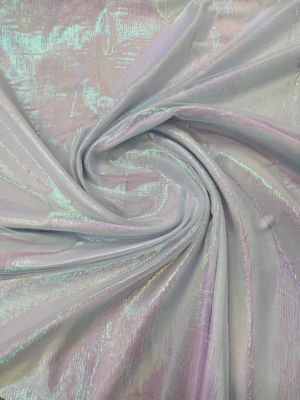 Crushed Organza - Iridescent Mint - 45" Sheer Crushed Organza Fabric Sold By Yard