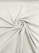 58" Soft Solid Polar Fleece Fabric - Ivory - Anti-Pill Soft Polar Fleece Fabric Sold by Yard