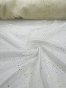 Sparkling Glitter Tulle Fabric - Sparkling Glitter Tulle Mesh Fabric Sold By Yard