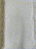 Butterfly Bead Sequins Fabric - Ivory - Damask Beaded Sequins Lace Fabric by the yard