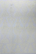 King Lace Pattern Fabric - Ivory - Embroidered Sequins on Lace Mesh Fabric By Yard