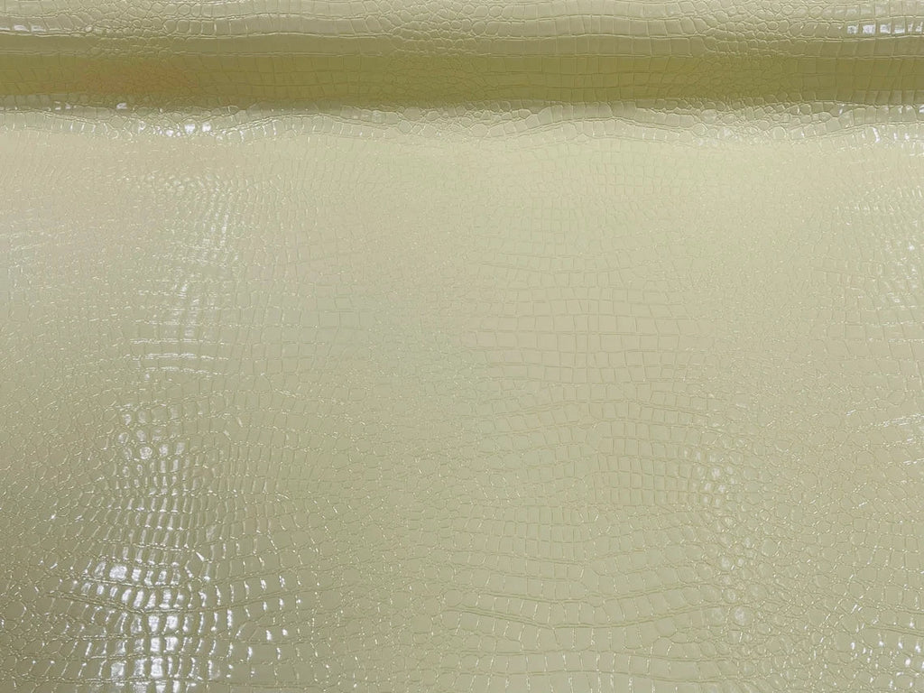 Alligator Embossed Vinyl Leather Fabric - Different Colors - Sold By The Yard