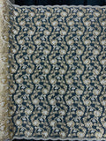 Corded Sequins Flower Lace - Ivory / Gold - Corded Floral Lace With Sequins Sold By Yard