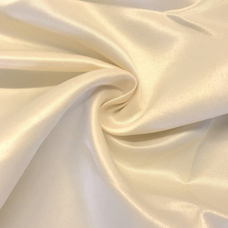58/59" Satin Fabric Matte L'Amour - Ivory - (Peau de Soie) Duchess Dress Satin Fabric By The Yard