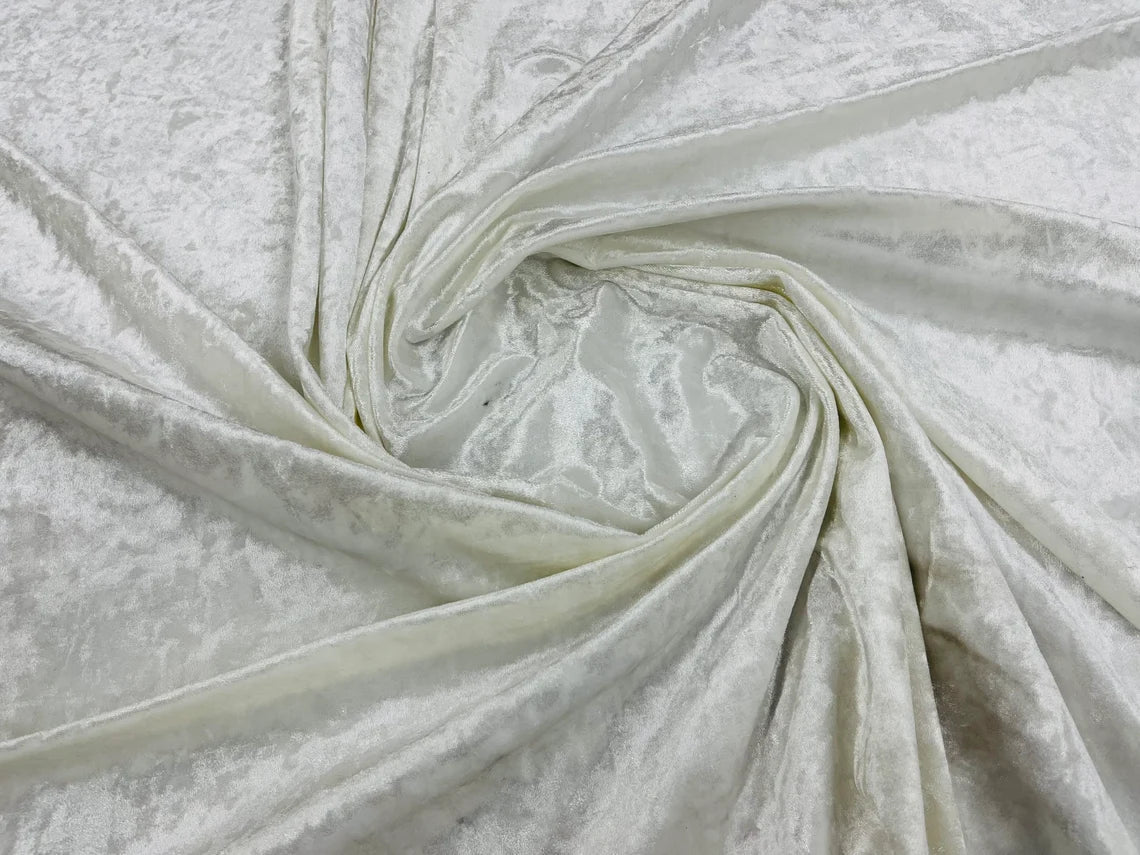 Crushed Velvet Fabric - 60''  Stretch Velvet Solid Fabric for Apparel, Craft, Sewing - By Yard