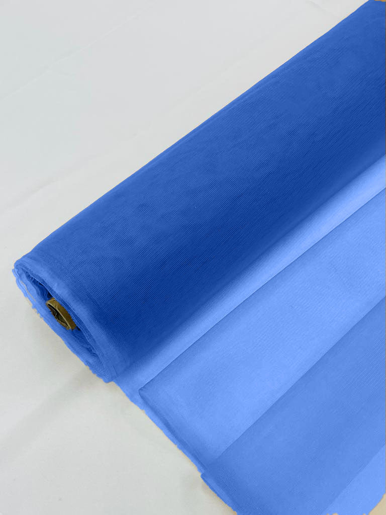 Illusion Mesh Sheer Fabric - Indigo Blue - 60" Wide Illusion Mesh Fabric Sold By The Yard