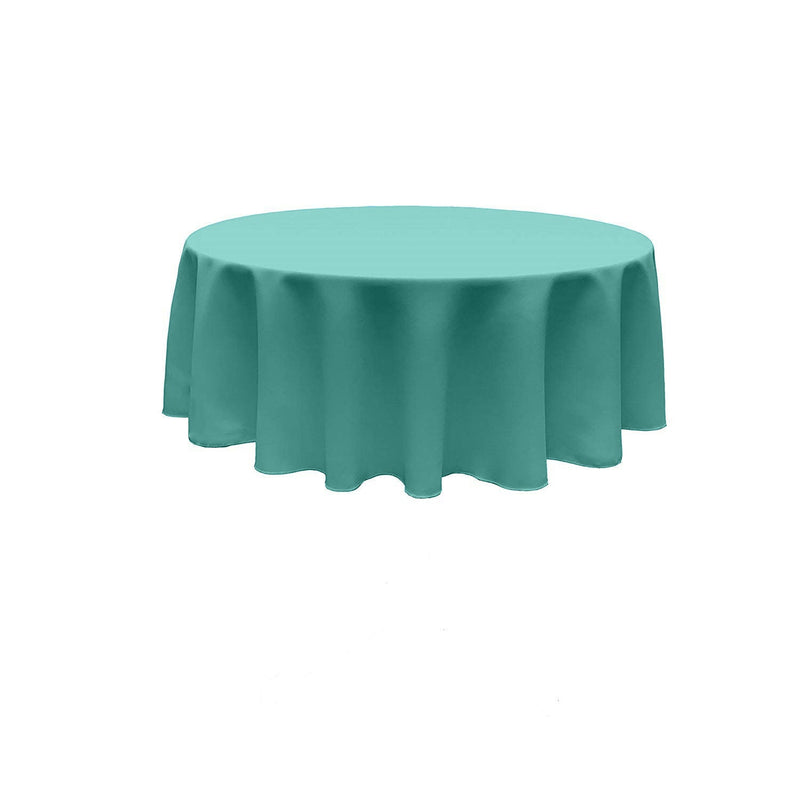 120" Round Tablecloth - Solid Polyester Round Full Table Cover Available in Different Colors