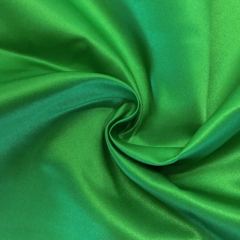 58/59" Satin Fabric Matte L'Amour - Kelly Green - (Peau de Soie) Duchess Dress Satin Fabric By The Yard