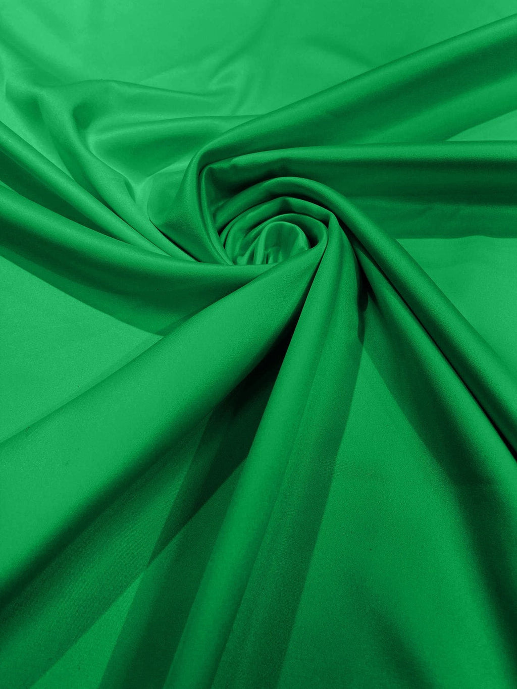 58/59" Satin Stretch Fabric Matte L'Amour - Kelly Green - Stretch Matte Satin Fabric By Yard