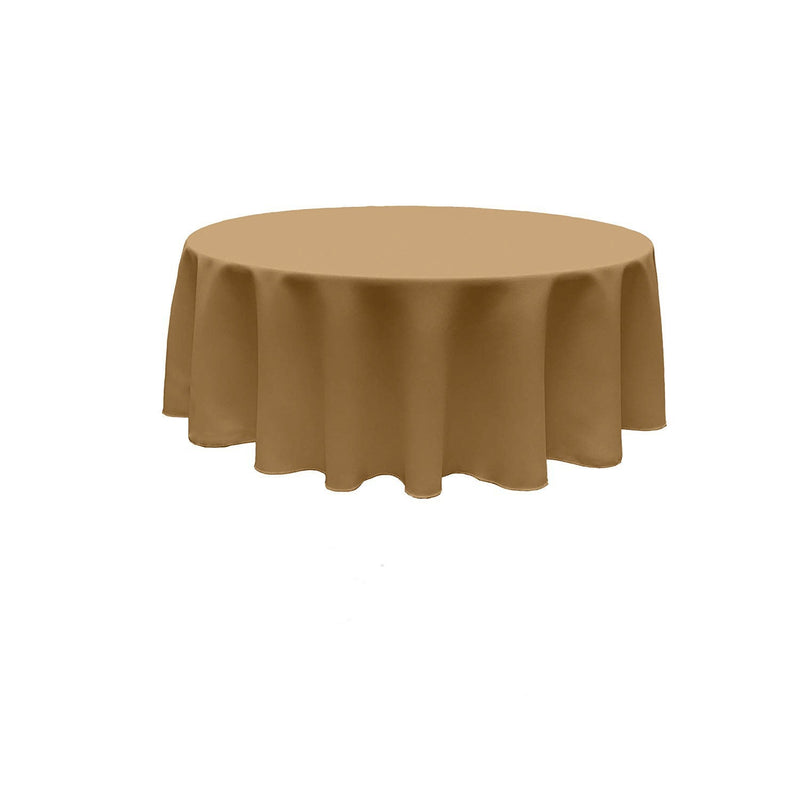 120" Round Tablecloth - Solid Polyester Round Full Table Cover Available in Different Colors