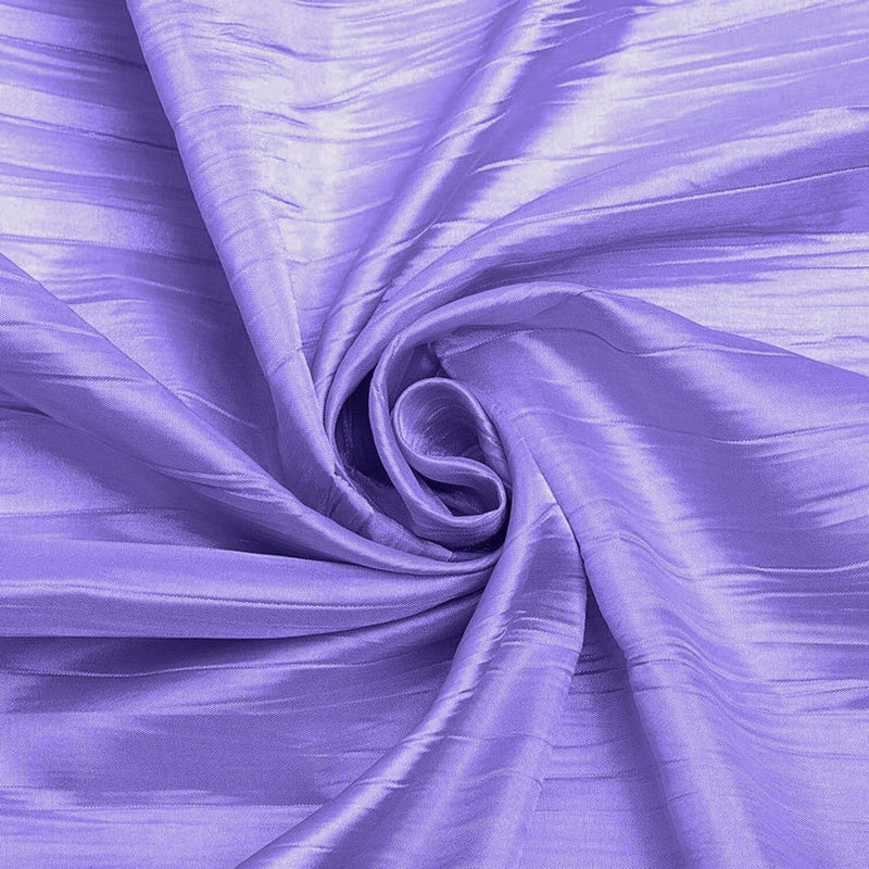 54" Crushed Taffeta Fabric - Lavender - Crushed Taffeta Creased Fabric Sold by The Yard