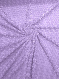 58" Minky Swirl Rose Fabric - Lavender - Soft Rosebud Plush Fur Fabric Sold By The Yard
