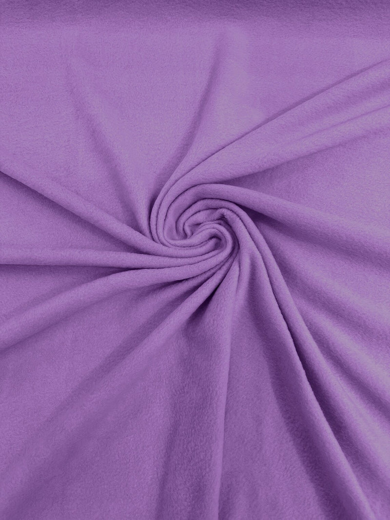 58" Soft Solid Polar Fleece Fabric - Lavender - Anti-Pill Soft Polar Fleece Fabric Sold by Yard