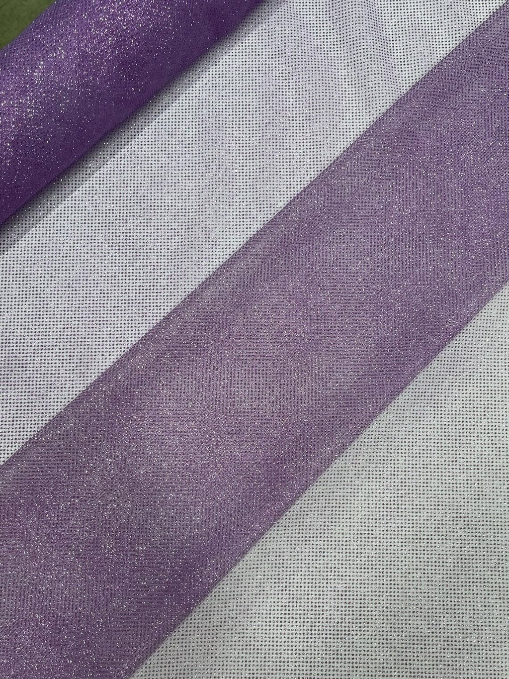 Mesh Rliteew Shimmer Glitter Mesh Fabric - Lavender - Shiny Glitter Dots Design on ...