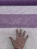 Shimmer Glitter Mesh Fabric - Lavender - Shiny Glitter Dots Design on Lace Mesh Sold By Yard