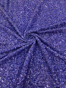 Stretch Velvet Sequins Fabric - Lavender - Velvet Sequins 2 Way Stretch 58/60” By Yard