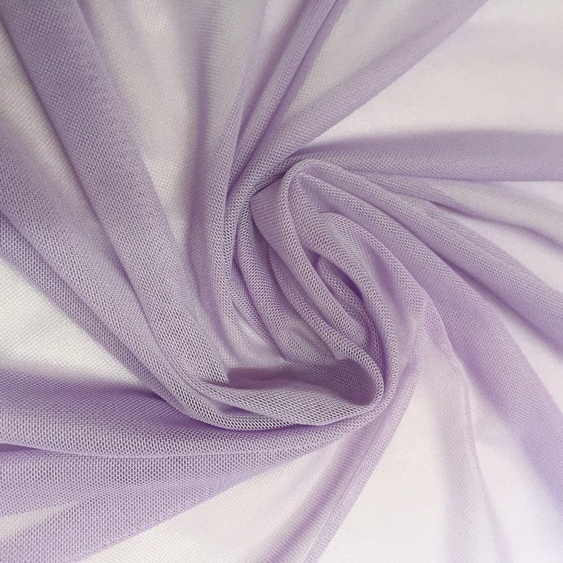 Power Mesh Fabric - Lavender - Nylon Lycra Spandex 4 Way Stretch Fabric  58"/60" By Yard