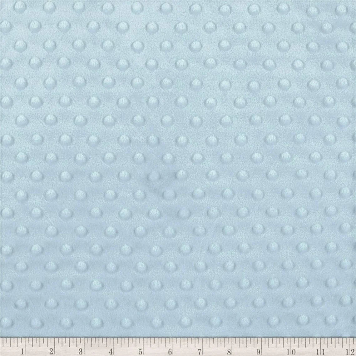 Minky Dimple Dot Fabric - Light Blue - Soft Cuddle Minky Dot Fabric 58/59" by the Yard