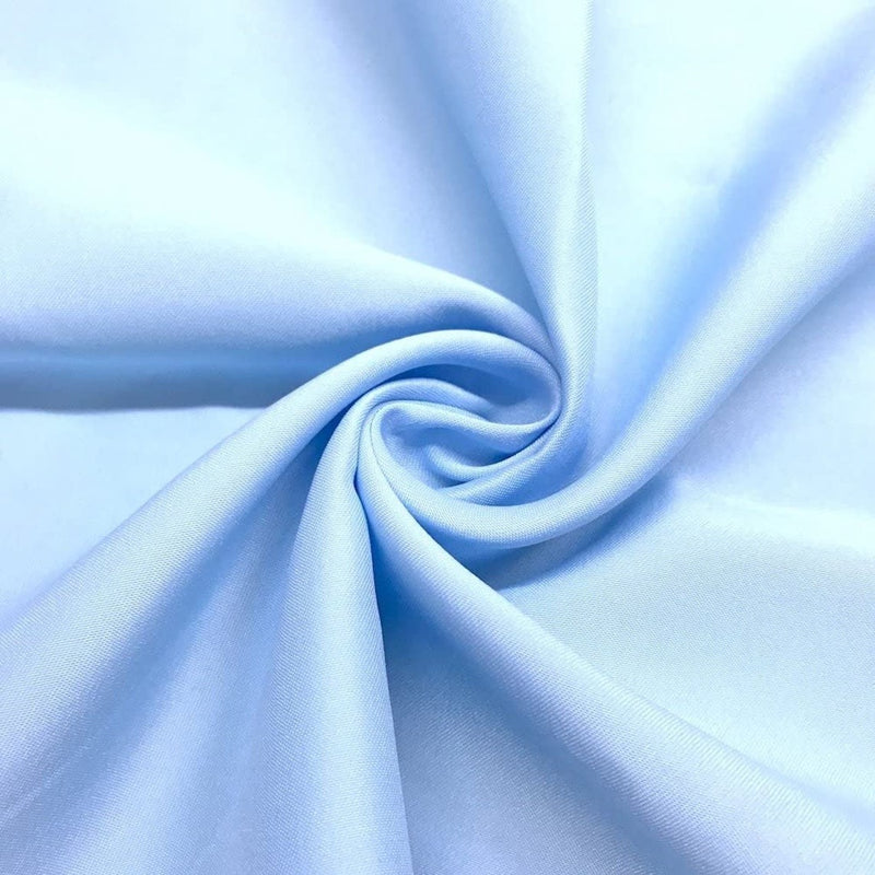 58/59" Satin Fabric Matte L'Amour - Light Blue - (Peau de Soie) Duchess Dress Satin Fabric By The Yard