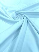 58/59" Satin Stretch Fabric Matte L'Amour - Light Blue - Stretch Matte Satin Fabric By Yard