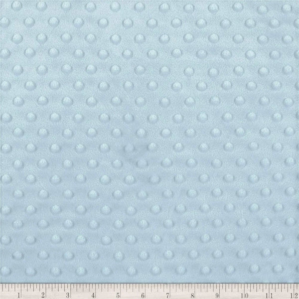 Minky Dimple Dot Fabric - Light Blue - Soft Cuddle Minky Dot Fabric 58/59" by the Yard