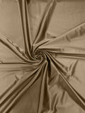 60" Heavy Shiny Satin Fabric - Light Champagne - Stretch Shiny Satin Fabric Sold By Yard