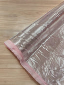 Foil Metallic Spandex Fabric - Light Pink - Shiny Metallic Foil Spandex Fabric by Yard